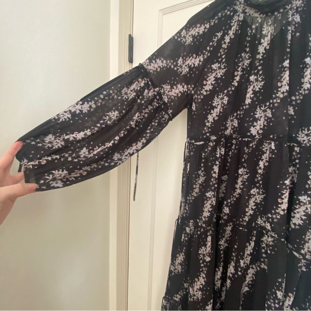 All Saints | NWT Eimear Cultivar Sheer Long Sleeve Maxi Dress - Picture 6 of 10